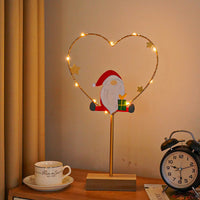HKM-938515 Wrought Iron Decorative LED Lamp - Warm Light Christmas Ornaments in Various Designs