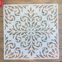 HKM-938643 Polygonal Painting Template for Wall Art - 30x30cm PET Stencils for Cake, Jewel, and Clay Decoration