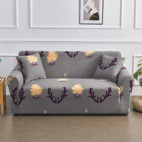 HKM-938771 All-Inclusive Stretch Sofa Cover with Plant and Flower Pattern
