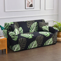 HKM-938771 All-Inclusive Stretch Sofa Cover with Plant and Flower Pattern