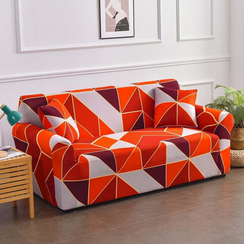 HKM-938771 All-Inclusive Stretch Sofa Cover with Plant and Flower Pattern