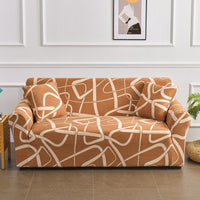 HKM-938771 All-Inclusive Stretch Sofa Cover with Plant and Flower Pattern