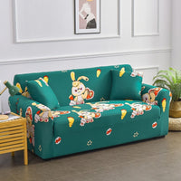 HKM-938771 All-Inclusive Stretch Sofa Cover with Plant and Flower Pattern