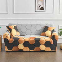 HKM-938771 All-Inclusive Stretch Sofa Cover with Plant and Flower Pattern