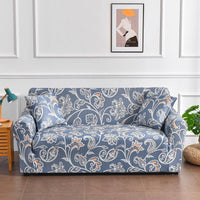 HKM-938771 All-Inclusive Stretch Sofa Cover with Plant and Flower Pattern