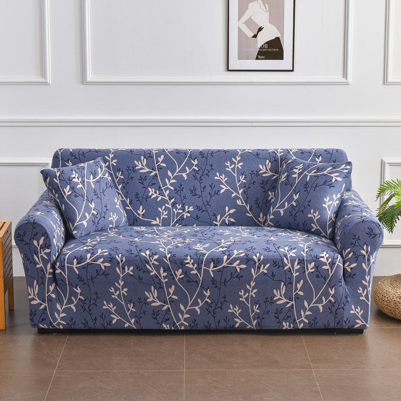 HKM-938771 All-Inclusive Stretch Sofa Cover with Plant and Flower Pattern