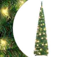 HKM-938835 Artificial Christmas Tree with Warm White Lights - 150 cm, USB-Powered, Reusable Décor