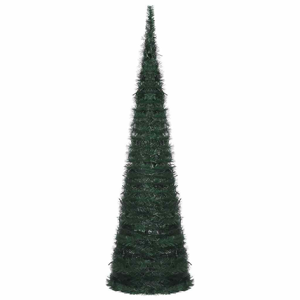 HKM-938835 Artificial Christmas Tree with Warm White Lights - 150 cm, USB-Powered, Reusable Décor
