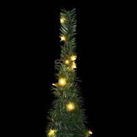 HKM-938835 Artificial Christmas Tree with Warm White Lights - 150 cm, USB-Powered, Reusable Décor