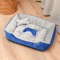 HKM-938899 Cozy Four-Level Cat Litter Bed in Black and Gray or Red and Black with Bone Design
