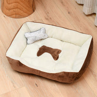 HKM-938899 Cozy Four-Level Cat Litter Bed in Black and Gray or Red and Black with Bone Design
