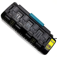 HKM-938899 DCB104 Compatible Fast Charger for Electric Tools - 14.4V-18V, Four-Port, 12A Output with Built-in Protection