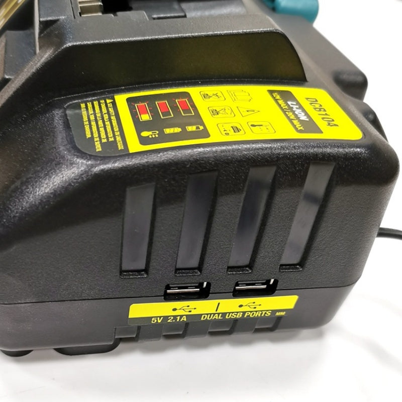 HKM-938899 DCB104 Compatible Fast Charger for Electric Tools - 14.4V-18V, Four-Port, 12A Output with Built-in Protection