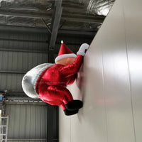 HKM-939155 Inflatable Santa Claus Climbing Wall Decoration - Sizes 2M to 5M with Fan
