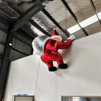 HKM-939155 Inflatable Santa Claus Climbing Wall Decoration - Sizes 2M to 5M with Fan