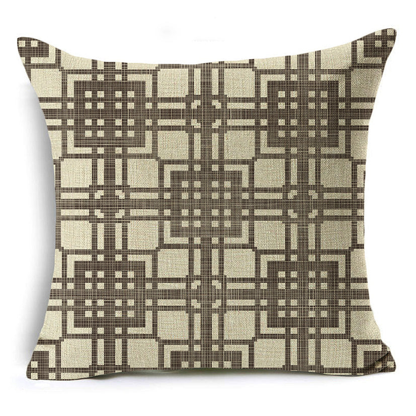 HKM-939155 Linen Peach Skin Pillowcase - Ultra Soft Cushion Cover, 45x45cm, Versatile for Any Space