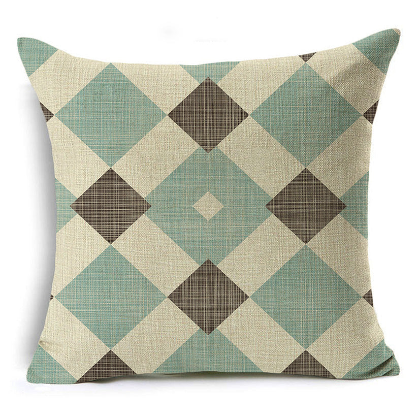 HKM-939155 Linen Peach Skin Pillowcase - Ultra Soft Cushion Cover, 45x45cm, Versatile for Any Space