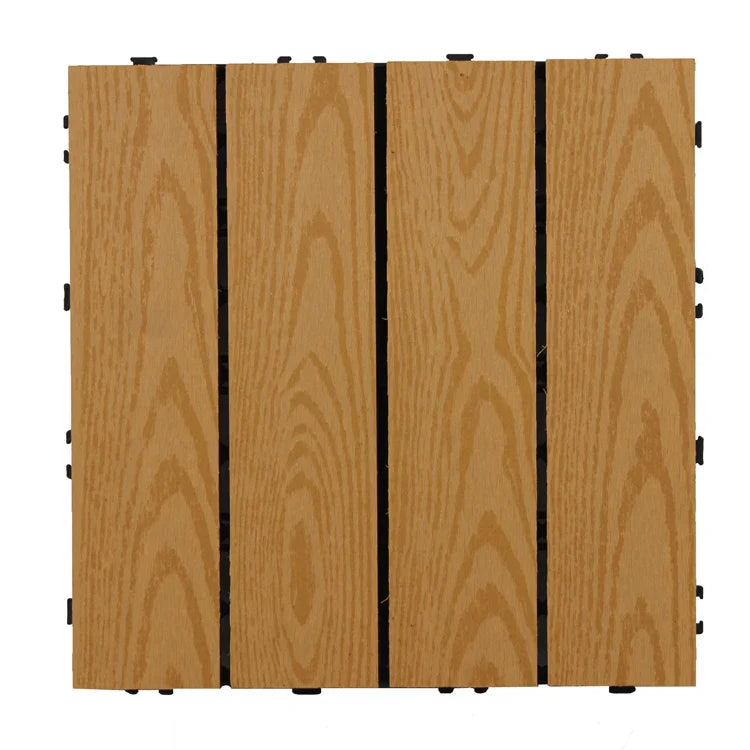 KTX-939219 DIY Interlocking WPC Decking Tiles for Garden and Outdoor Flooring
