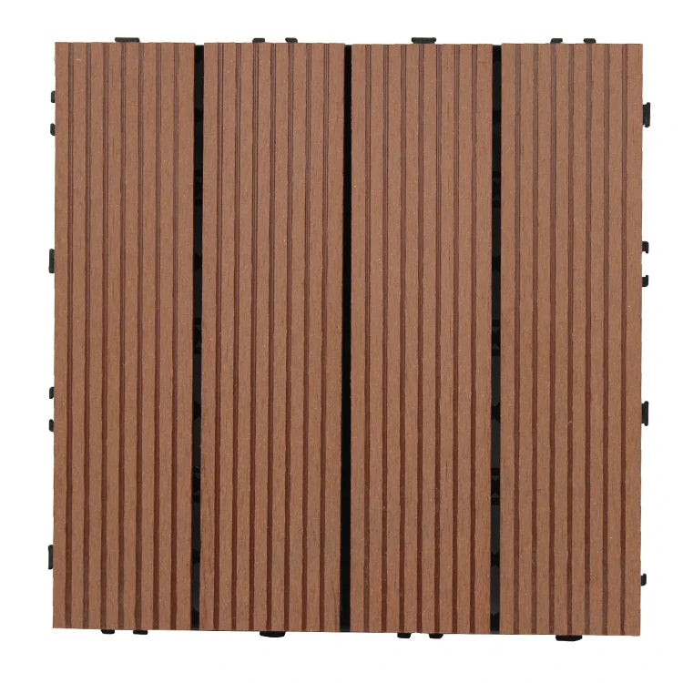 KTX-939219 DIY Interlocking WPC Decking Tiles for Garden and Outdoor Flooring