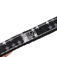 HKM-939219 Sky Blue and Light Brown Dog Traction Leash - Metal and Polyester, Sizes S to XL