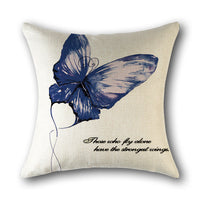 HKM-939411 Cotton Linen Cartoon Throw Pillow Cushion Cover for Sofa and Office Decor