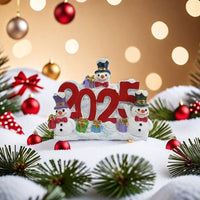 HKM-939475 Christmas Snowman Resin Pendant - Festive Ornament for Holiday Decor 5.3x3.5x10cm