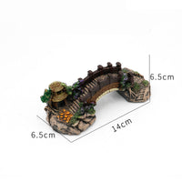 HKM-939539 Aquarium Landscape Bridge in Environmentally Friendly Resin - Multiple Sizes Available