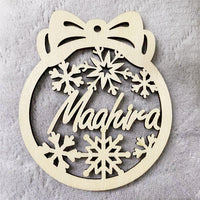 HKM-939667 Hollow Wooden Christmas Tree Pendant - DIY Carving Decorative Ornament in Various Styles