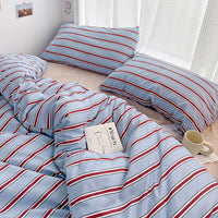 HKM-939667 Modern Minimalist Striped Duvet Cover Set - Three or Four Piece Options Available