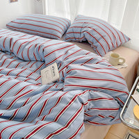 HKM-939667 Modern Minimalist Striped Duvet Cover Set - Three or Four Piece Options Available