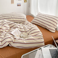 HKM-939667 Modern Minimalist Striped Duvet Cover Set - Three or Four Piece Options Available