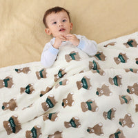 HKM-939859 Soft Avocado Coral Fleece Newborn Swaddling Blanket for All Seasons