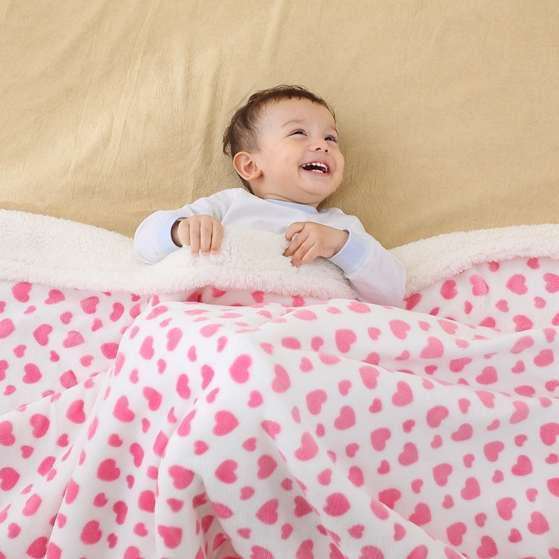 HKM-939859 Soft Avocado Coral Fleece Newborn Swaddling Blanket for All Seasons