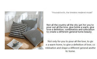 HKM-939987 Nordic Black and White Houndstooth Cotton Cushion Cover 45x45cm