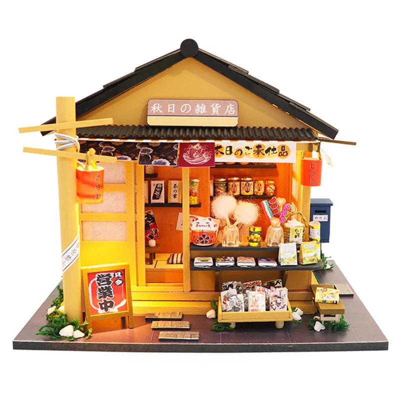HKM-940115 3D Wooden Dollhouse Puzzle DIY Handmade Educational Toy for Kids Age 6+