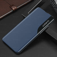 HKM-940115 Half-Window Leather Flip Cover for Mobile Phones - Stylish Color Options