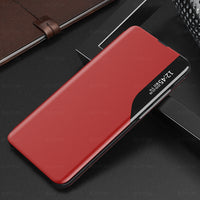 HKM-940115 Half-Window Leather Flip Cover for Mobile Phones - Stylish Color Options