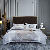 HKM-940179 Italian Court 140 Long-Staple Cotton Jacquard Four-Piece Bedding Set - Various Sizes Available