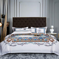 HKM-940179 Italian Court 140 Long-Staple Cotton Jacquard Four-Piece Bedding Set - Various Sizes Available