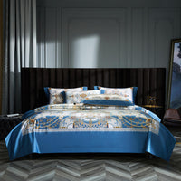 HKM-940179 Italian Court 140 Long-Staple Cotton Jacquard Four-Piece Bedding Set - Various Sizes Available