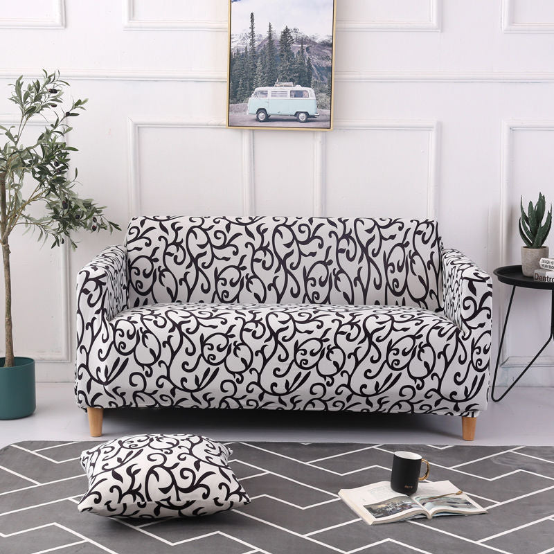 HKM-940243 Elastic Polyester Sofa Cover for Single to Four-Seat Sofas, Various Sizes Available