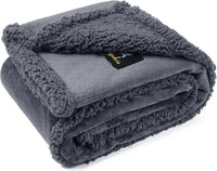 HKM-940307 Navy Blue Pet Lamb Wool Warm Blanket - Multiple Sizes Available
