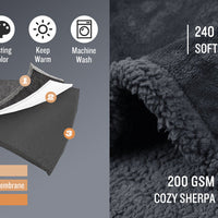 HKM-940307 Navy Blue Pet Lamb Wool Warm Blanket - Multiple Sizes Available
