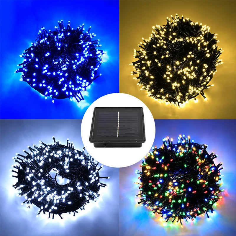 KTX-940371 Solar Powered Waterproof String Lights for Outdoor Christmas Decoration
