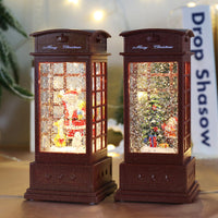 HKM-940627 Christmas-Themed Music Box Ornament - American Country Style with Telephone Booth Designs