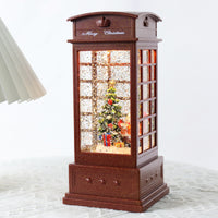 HKM-940627 Christmas-Themed Music Box Ornament - American Country Style with Telephone Booth Designs