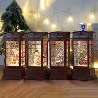 HKM-940627 Christmas-Themed Music Box Ornament - American Country Style with Telephone Booth Designs