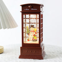 HKM-940627 Christmas-Themed Music Box Ornament - American Country Style with Telephone Booth Designs