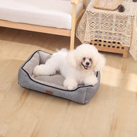 HKM-940819 Four Seasons Washable Dog Kennel in Gray - Removable Cover, Multiple Sizes Available