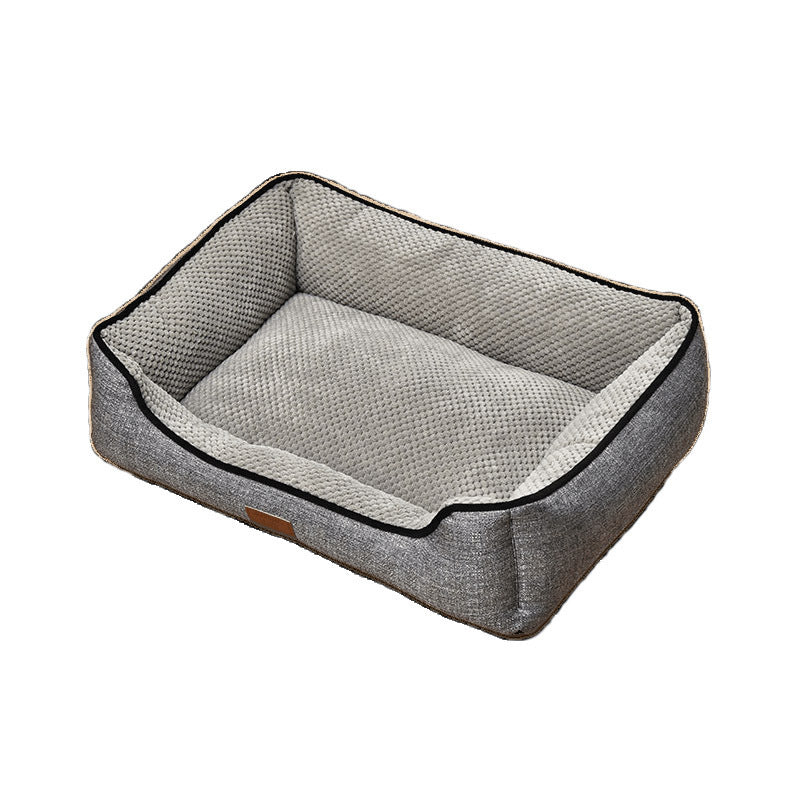 HKM-940819 Four Seasons Washable Dog Kennel in Gray - Removable Cover, Multiple Sizes Available